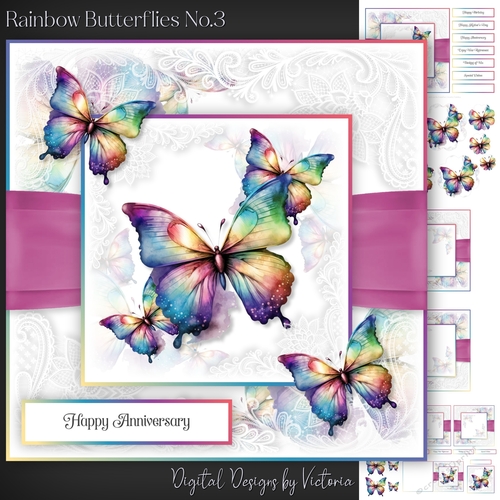 Rainbow Butterflies No.3