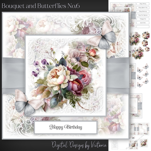 Bouquet and Butterflies No.6