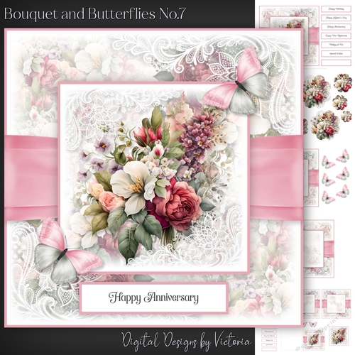 Bouquet and Butterflies No.7