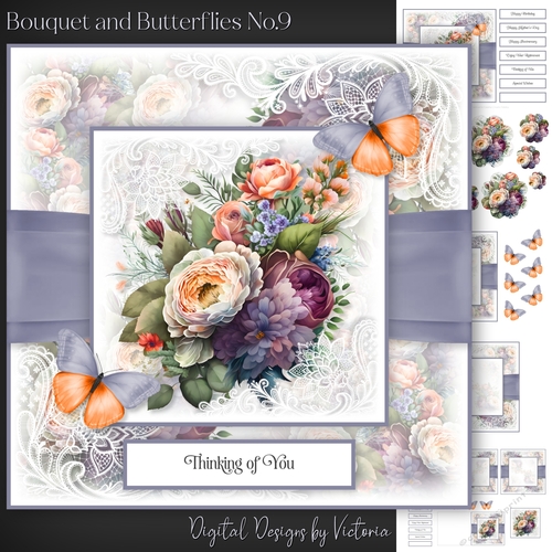 Bouquet and Butterflies No.9