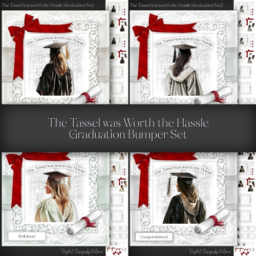 The Tassel was Worth the Hassle Graduation Bumper Set