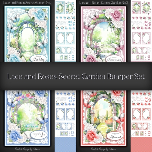 Lace and Roses Secret Garden Bumper Set