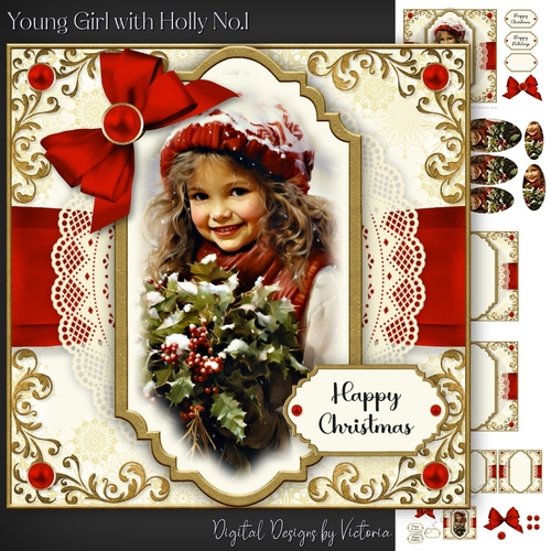 Young Girl with Holly No.1