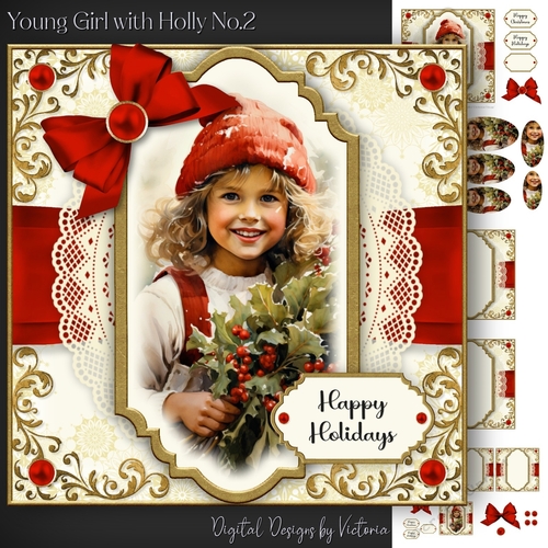 Young Girl with Holly No.2