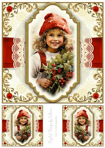 Young Girl with Holly Toppers No.2