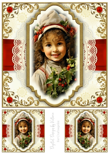Young Girl with Holly Toppers No.3