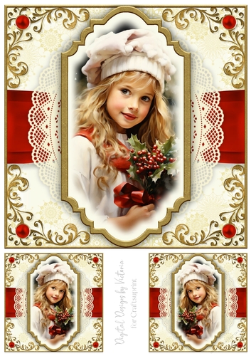 Young Girl with Holly Toppers No.4