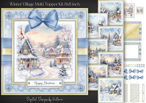 Winter Village Multi Topper Kit 8x8 inch