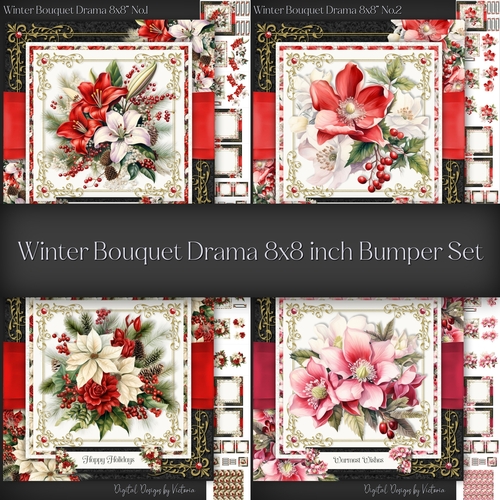 Winter Bouquet Drama 8x8 inch Bumper Set No.1