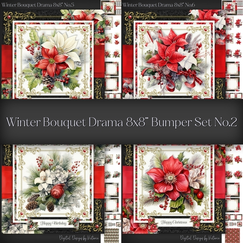 Winter Bouquet Drama 8x8 inch Bumper Set No.2