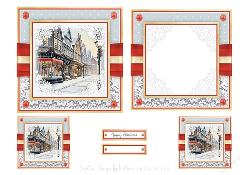 Winter Shopping 5x5 inch Quick Card No.2