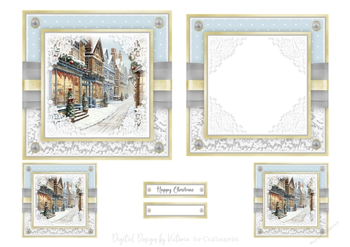 Winter Shopping 5x5 inch Quick Card No.4