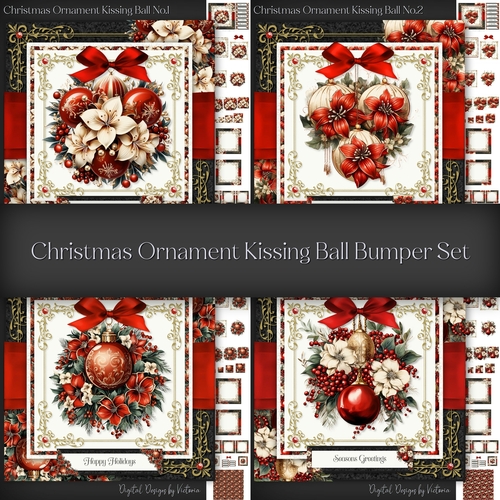 Christmas Ornament Kissing Ball Bumper Set