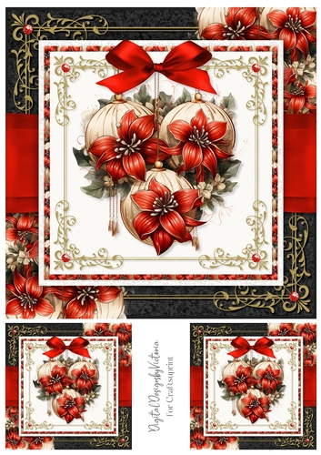 Christmas Ornament Kissing Ball Toppers No.2
