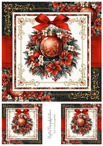 Christmas Ornament Kissing Ball Toppers No.3