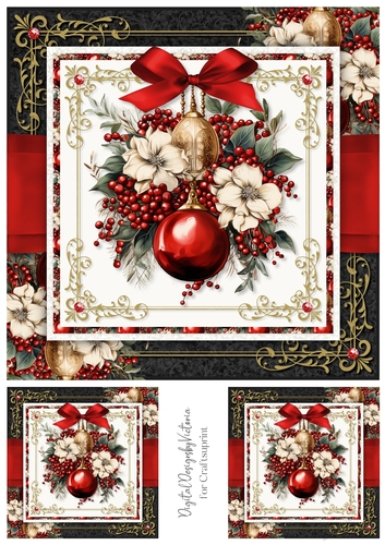 Christmas Ornament Kissing Ball Toppers No.4