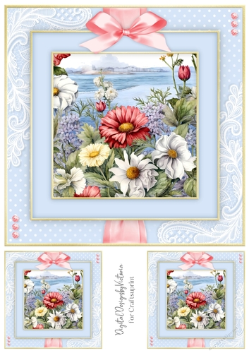 Pretty Seaside Flowers Toppers No.2