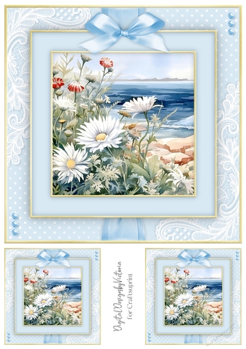 Pretty Seaside Flowers Toppers No.6