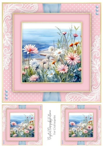 Pretty Seaside Flowers Toppers No.7