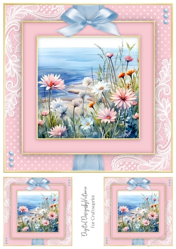 Pretty Seaside Flowers Toppers No.8