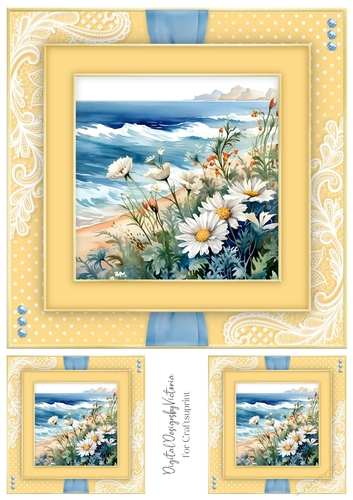 Pretty Seaside Flowers Toppers No.11