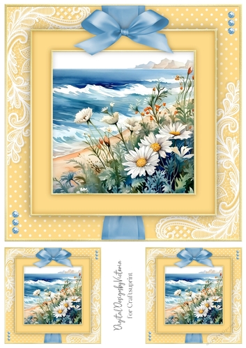 Pretty Seaside Flowers Toppers No.12