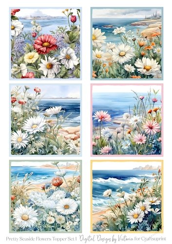Pretty Seaside Flowers Toppers 1