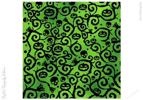 Halloween Skulls 8x8 inch No.2