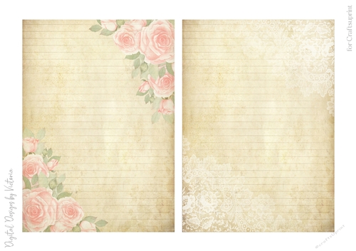 Pink Roses 5x7 inch No.3