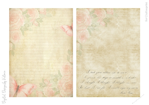 Pink Roses 5x7 inch No.4