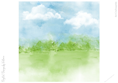 Garden Scene 8x8 inch No.6
