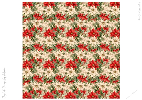 Poinsettia 8x8 inch No.1