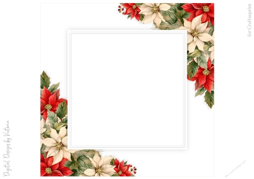 Poinsettia 8x8 inch No.2