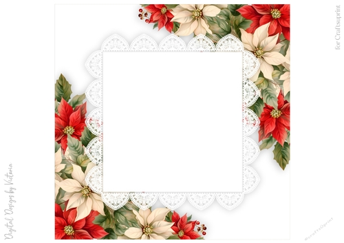 Poinsettia 8x8 inch No.4