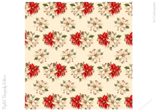 Poinsettia 8x8 inch No.23