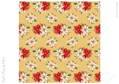 Poinsettia 8x8 inch No.24