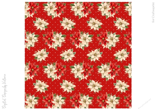 Poinsettia 8x8 inch No.25