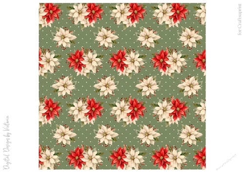 Poinsettia 8x8 inch No.27