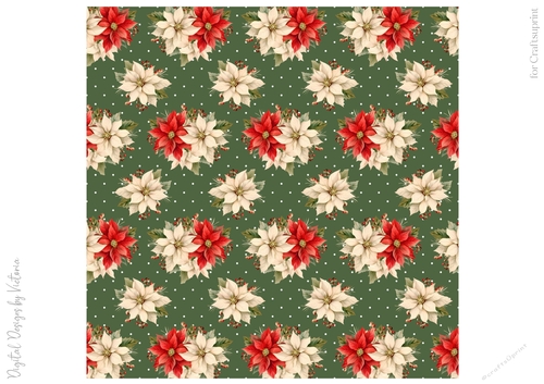 Poinsettia 8x8 inch No.28