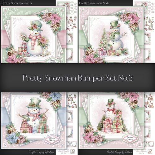 Pretty Snowman Bumper Set No.2