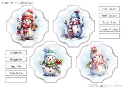 Snowmen in Bobble Hats