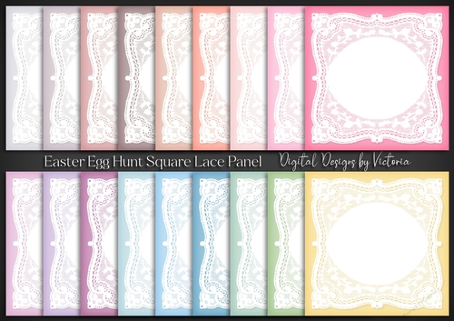 Easter Egg Hunt Square Lace Panel