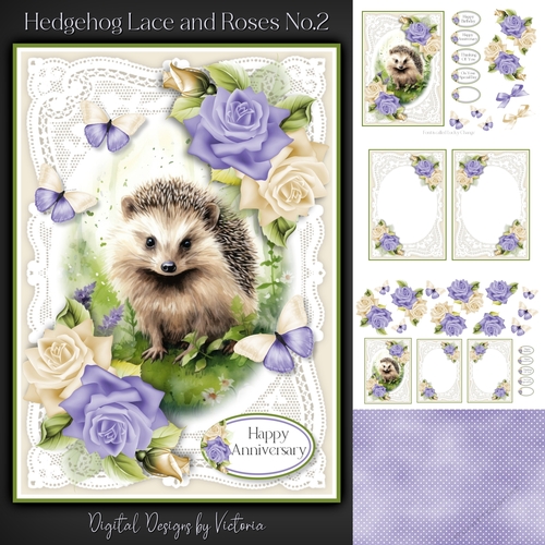 Hedgehog Lace and Roses No.2