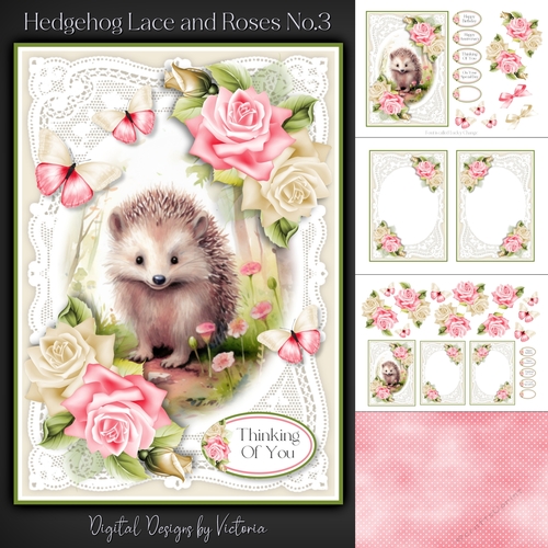 Hedgehog Lace and Roses No.3
