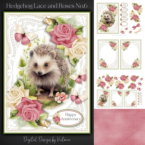 Hedgehog Lace and Roses No.6