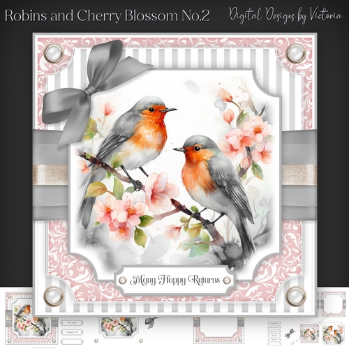 Robins and Cherry Blossom No.2