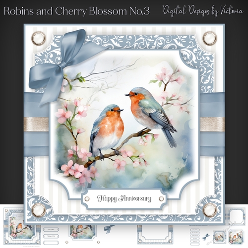 Robins and Cherry Blossom No.3