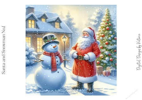 Santa and Snowman No.1
