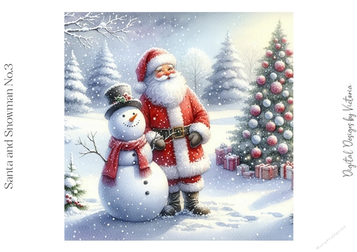 Santa and Snowman No.3