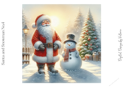 Santa and Snowman No.4